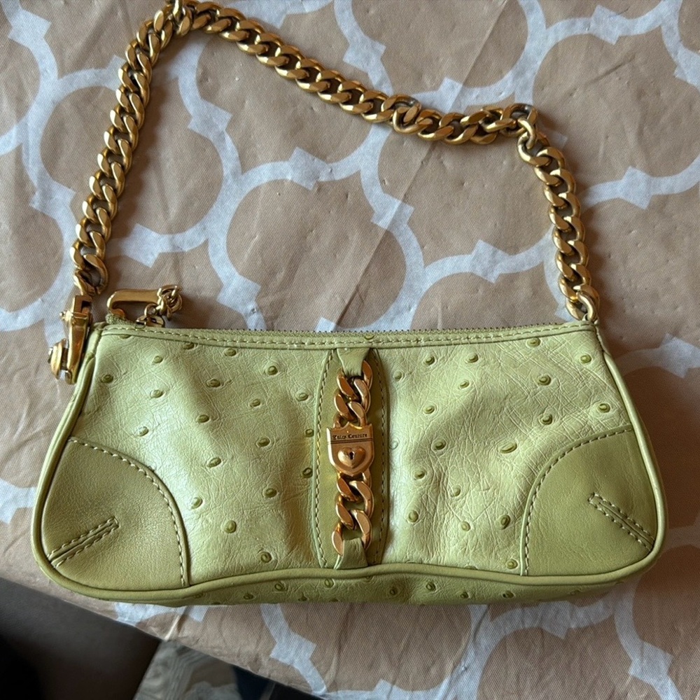 Juicy Couture lime leather bag